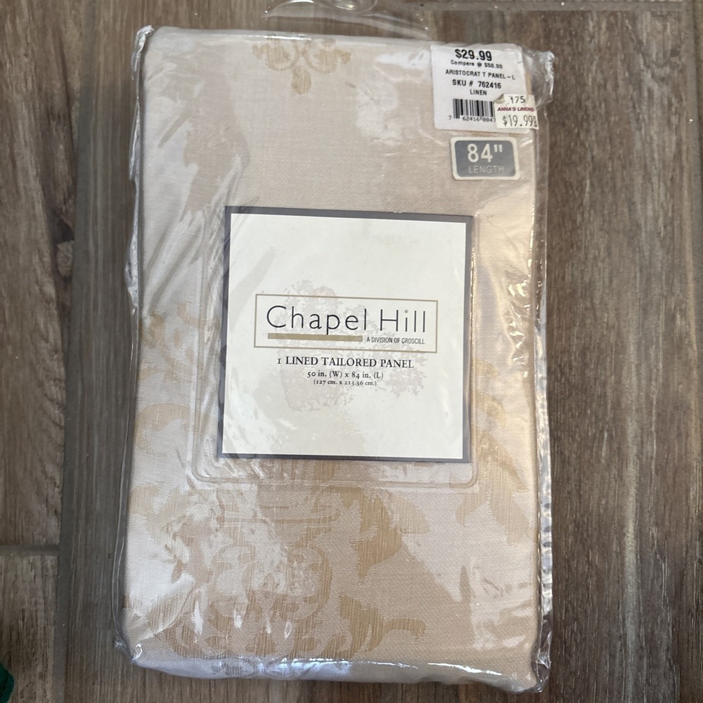 Chapel Hill One (1) Lined Tailored Panel Croscill Aristocrat  50" x 84"‎ Panel